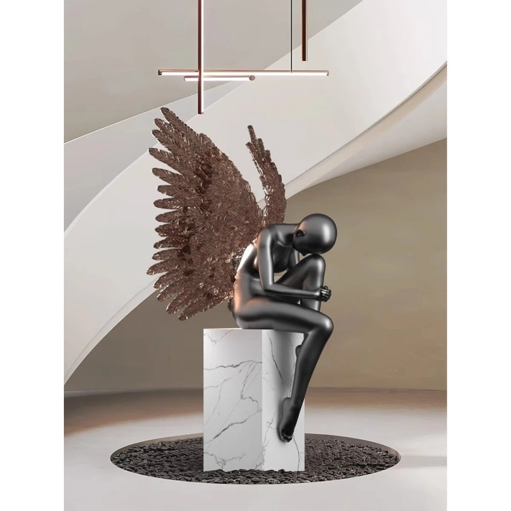 Translucent Wing Angel Decorative Ornament Figure Sculpture-OVERSCALE ART
