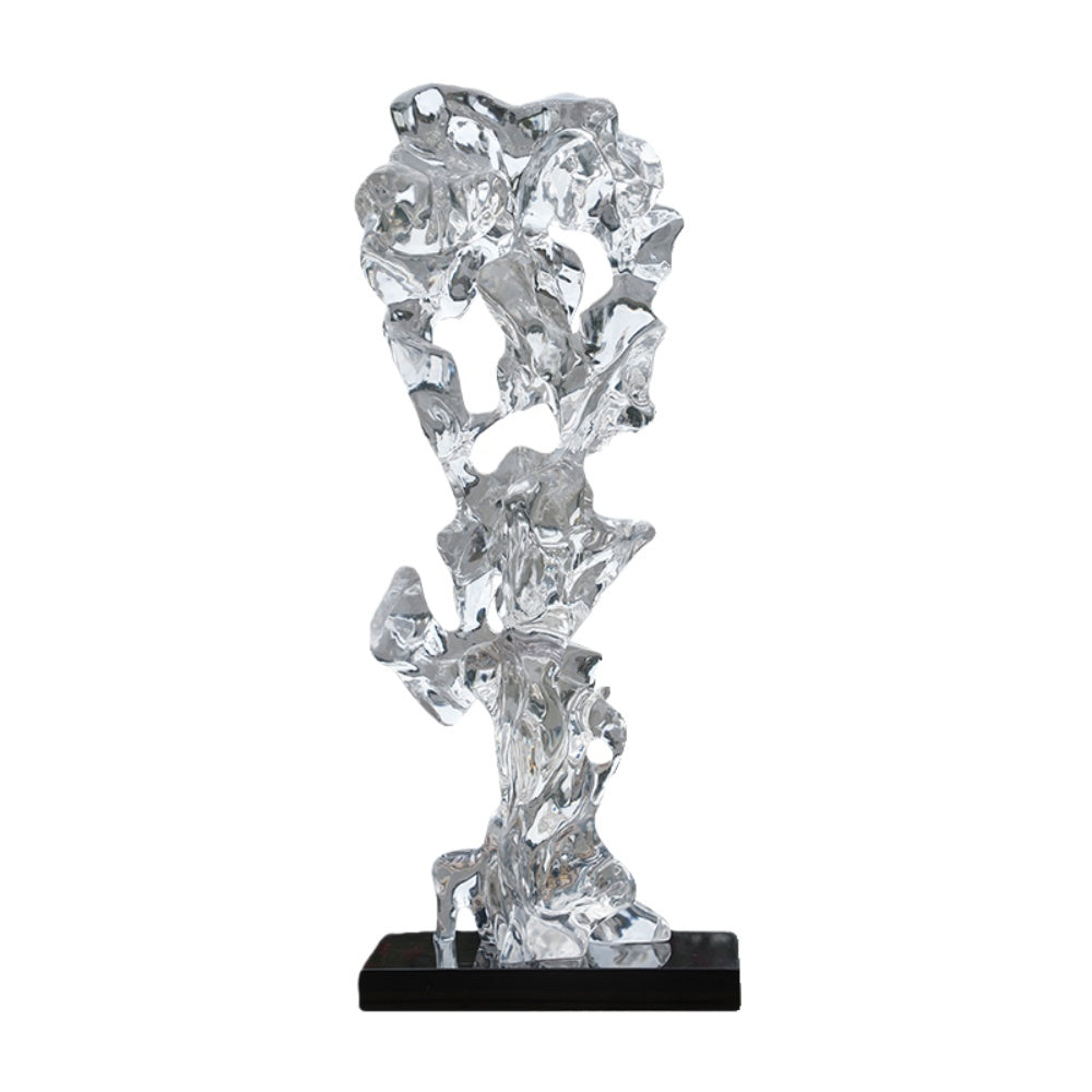 Transparent Resin Rock Floor Sculpture-Decorative Sculpture-OVERSCALE ART