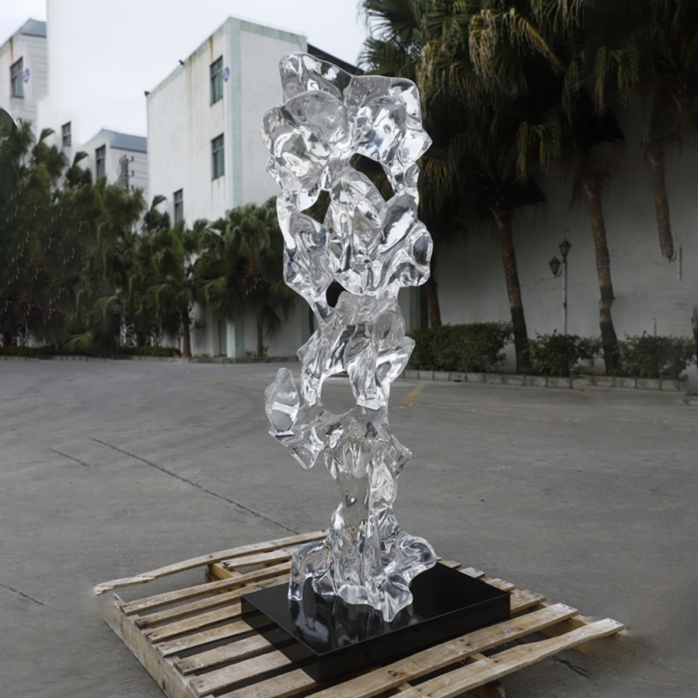 Transparent Resin Rock Floor Sculpture-Decorative Sculpture-OVERSCALE ART