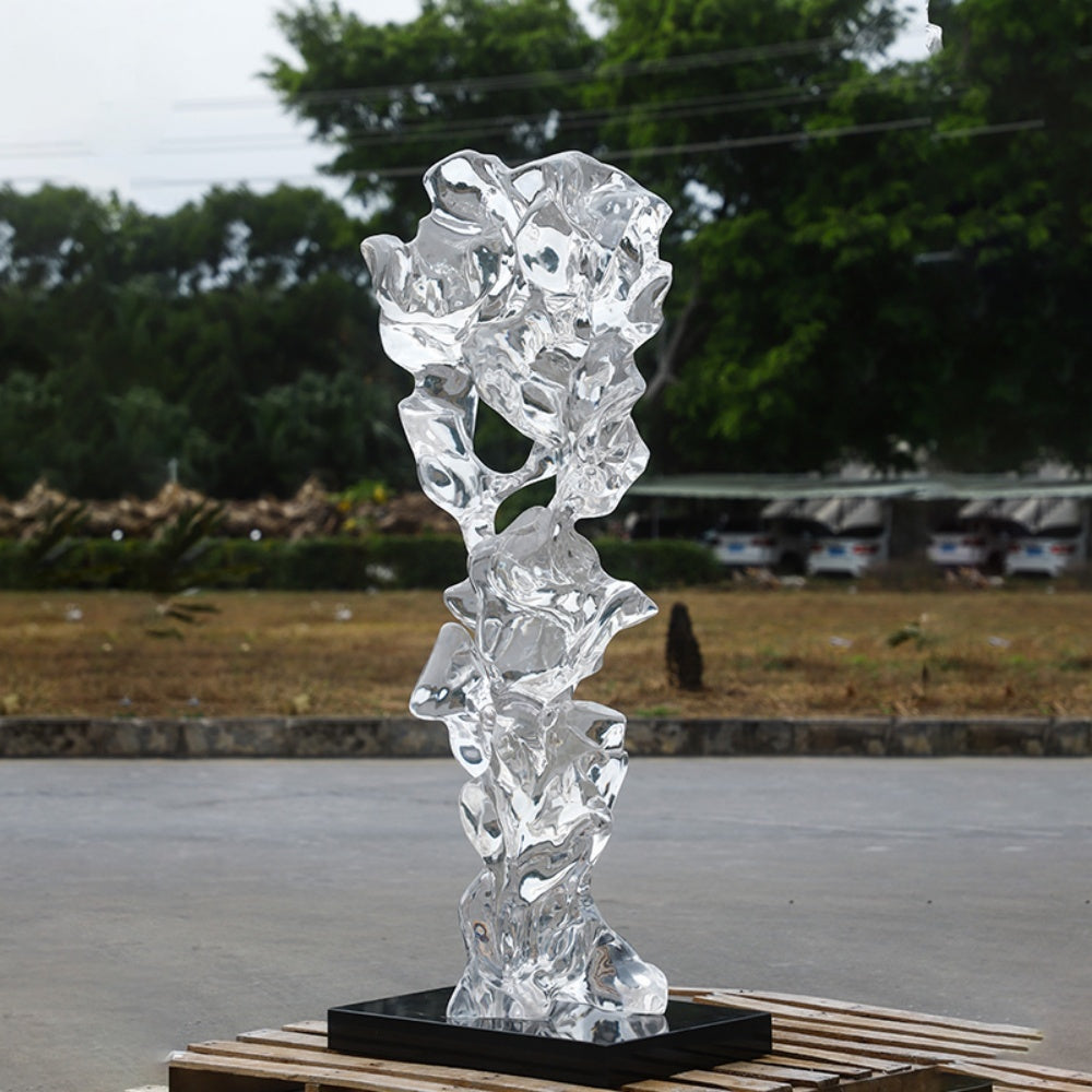 Transparent Resin Rock Floor Sculpture-Decorative Sculpture-OVERSCALE ART