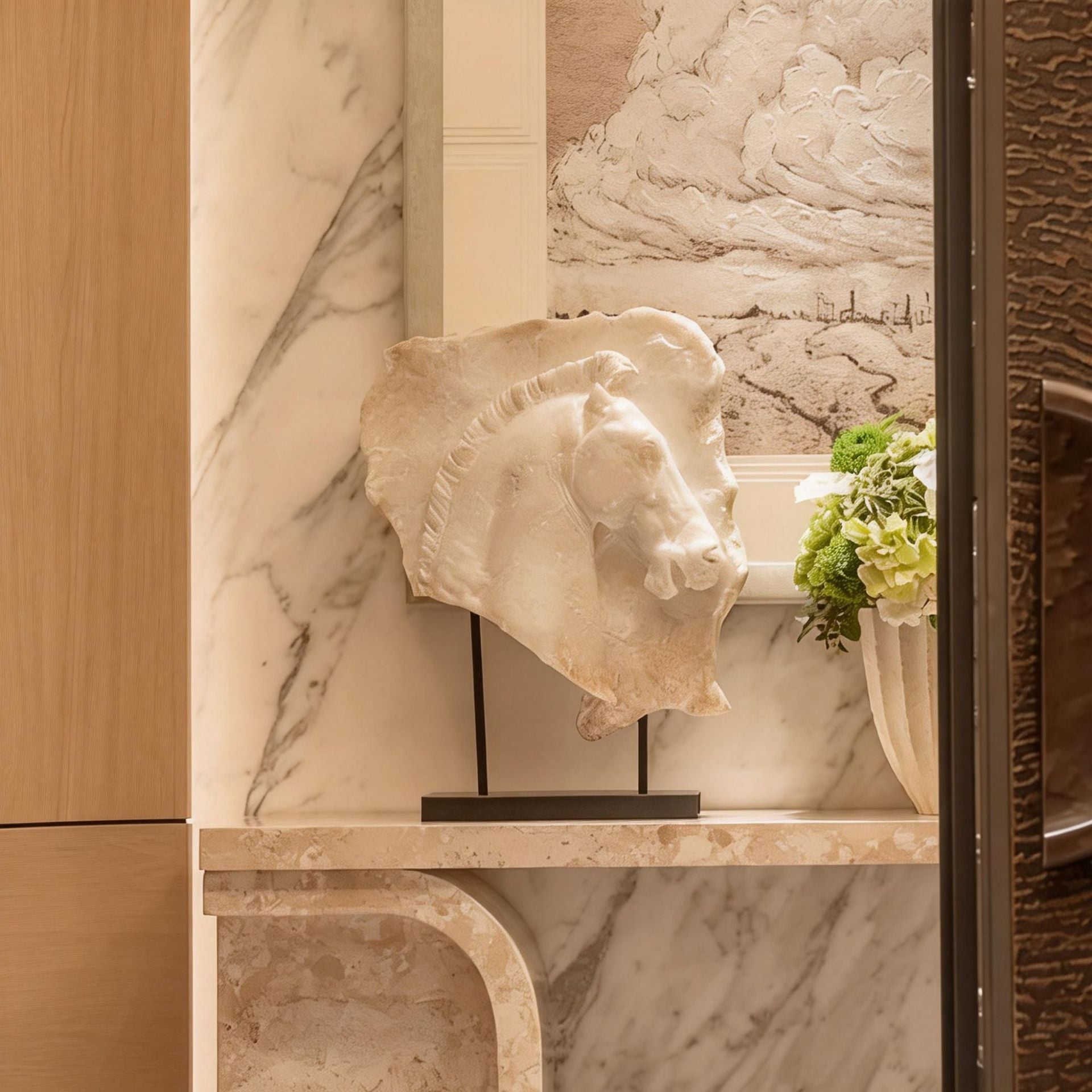 Wabi Sabi Horse Head Desktop Sculpture